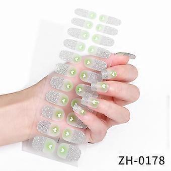 Gradient Nail Polish Film, 3D Imitation Diamond Nail Stickers, Nail Art Stickers with Nail File
