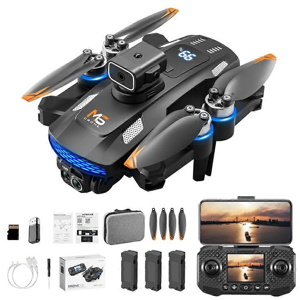 M6 Brushless Drone Optical Flow Positioning Obstacle Avoidance RC Aircraft with Screen Controller, w