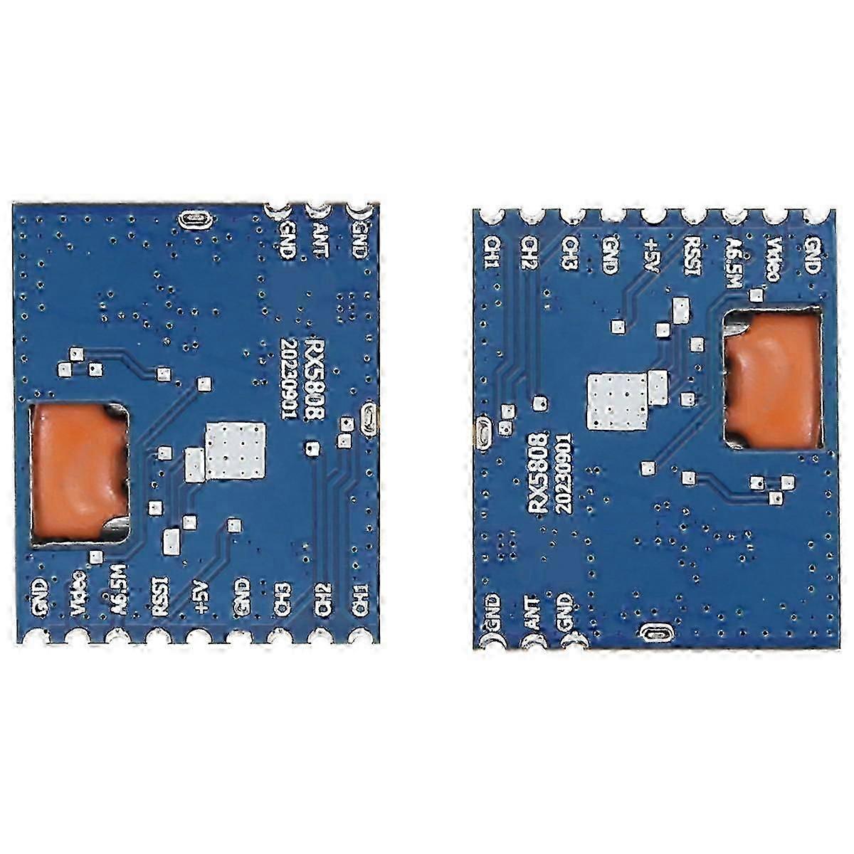 2pcs RX5808 Wireless Audio Video Receiver Module Frequency Phase Locked Analog AV Signal Output