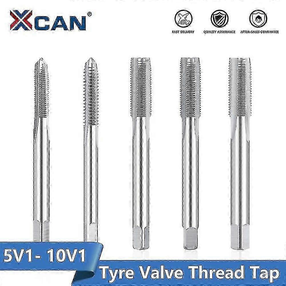 Tyre Valve Thread Tap 5v1 5v2 8v1 8v2 10v1 Right Cutting Straight Fluted Taps Screw Thread Tap Hand Tools