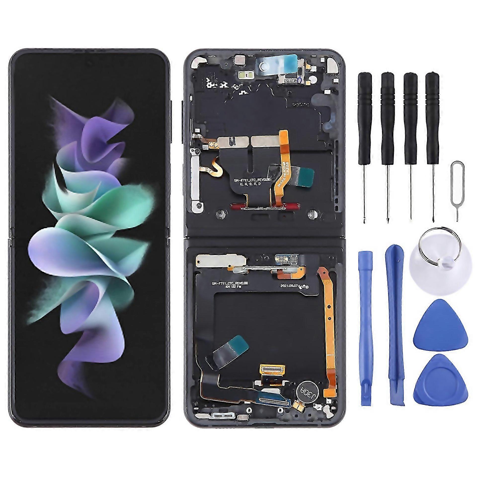 For Samsung Galaxy Z Flip3 Smf711 Compatible Lcd Screen Digitizer Full Assembly With Frame