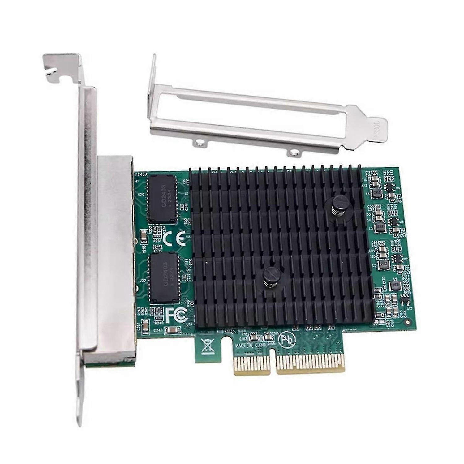 Gigabit Ethernet Adapter 2,5G PCIE Netzwerkkarte 4 Port RJ45, PCI Express X4, RTL8125BG Chip für Schreibtisch