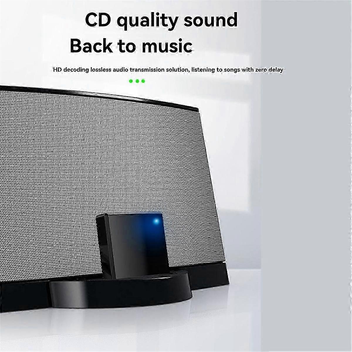 Bluetooth 5.4 Audio Receiver for IPhone IPod 30-Pin Wireless Music Adapter, A2DP Stereo, for 30-Pin