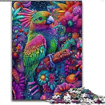 Quebra-cabeça para adultos e adolescentes, papagaio, animal, quebra-cabeças para adolescentes, jogos divertidos, decoração de parede, presentes exclusivos de aniversário e Natal - PT 2811
