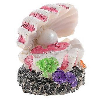 26-27 1Pc Durable Resin Sea Shell Fish Tank Ornament Aquarium Decoration Simulation Landscape (Bubble Pearl Shell)