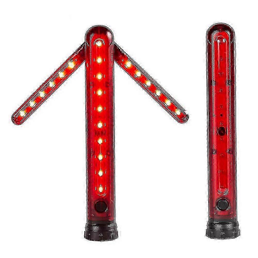 Waterproof Emergency Safety Warning Lamp Arrow Shape Led Vehicle Magnetic Design Usb Rechargeable Red Light Strobe Light Bar Wit-