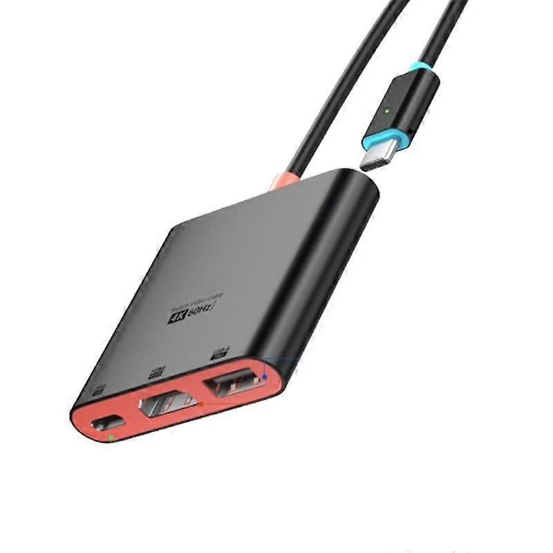 3 in 1 Type-C to HDMI + USB 3.0 + Type-C PD Charging Port Desktop Docking Station For Nintendo Switch