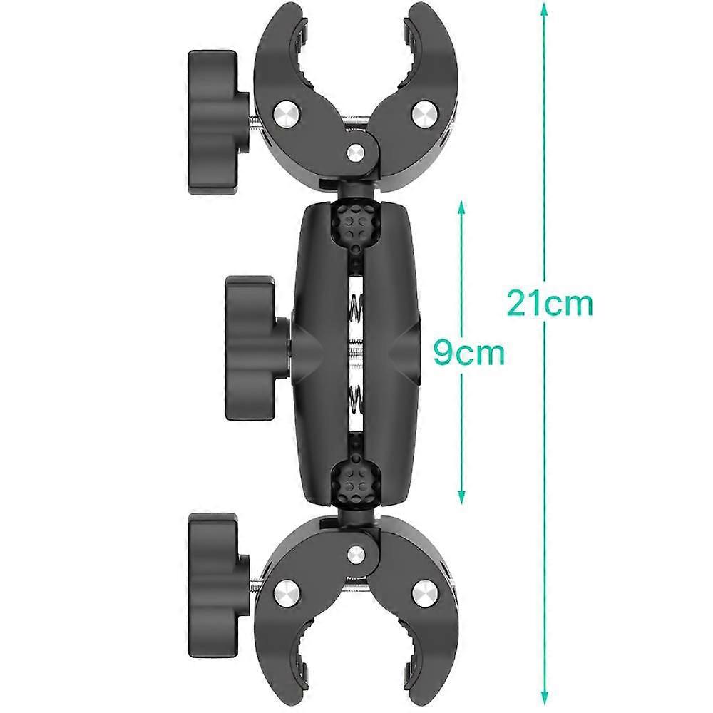 Camera Double Clip Crab Clamp For GoPro Motorcycle Bicycle Handlebar Clip Bracket For Insta360 One X2 X3 Sports Camera Accessory