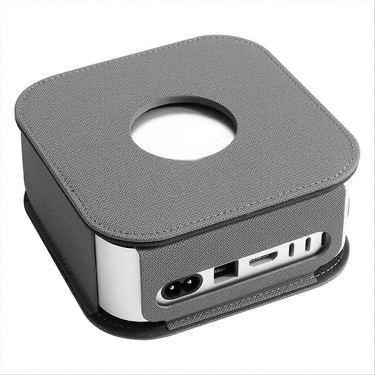 Protective Cover Leather Case for Mac Mini M4/M4 Pro Desktop Gray