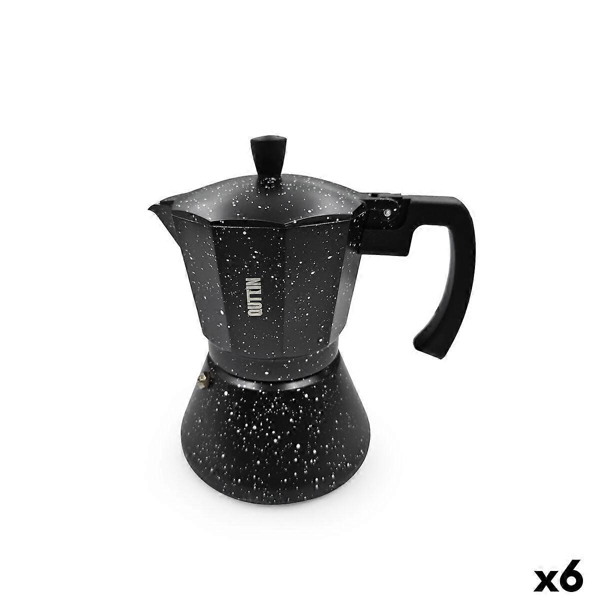 Italian Coffee Pot Quttin Aluminium 0,6 L (6 Units)