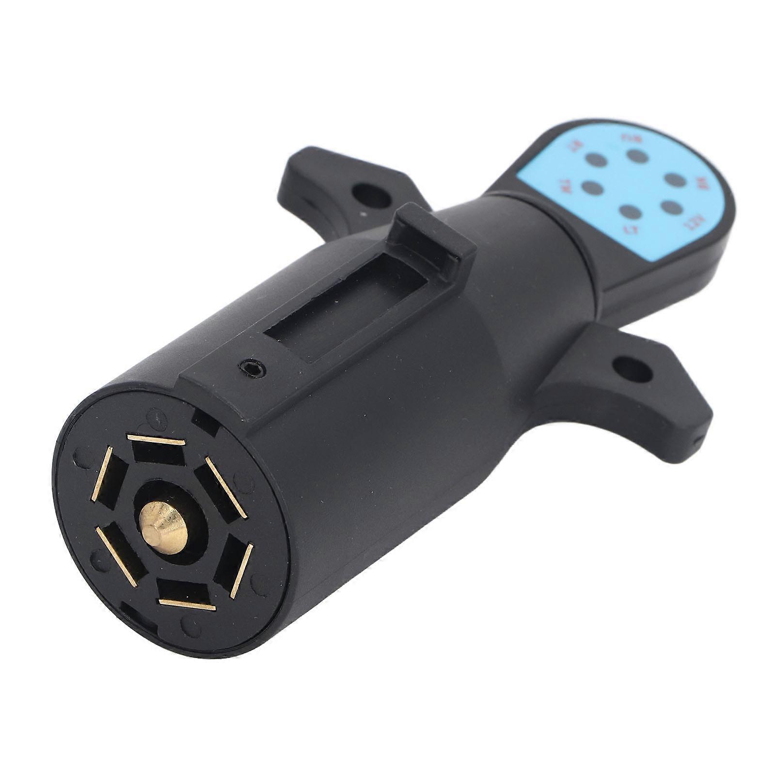 7 Way Trailer Light Adapter  Trailer Connector Plug Wiring Adapter with 4 Pin Flat LED Indicator