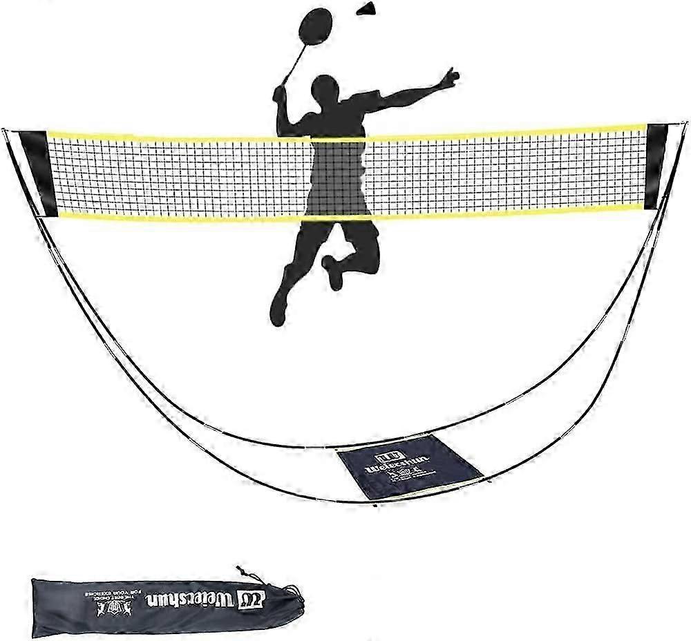 Adjustable Height Badminton Net, Portable Badminton Net Multi Sport Use Indoor or Outdoor High Quality Nylon