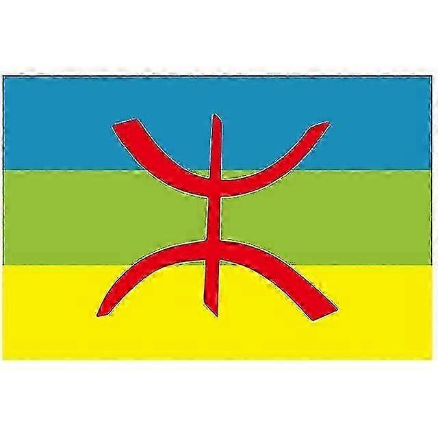 Drapeau vertical berbère de l’Afrique du Nord Drapeau amazigh QIZ298