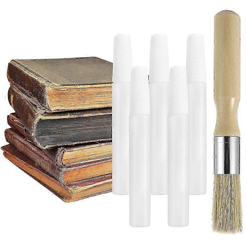 6 Pcs Book Glue with Brushes BookBinding Glue Set for Binding and Repair Envelopes Crafts DIY SZRH