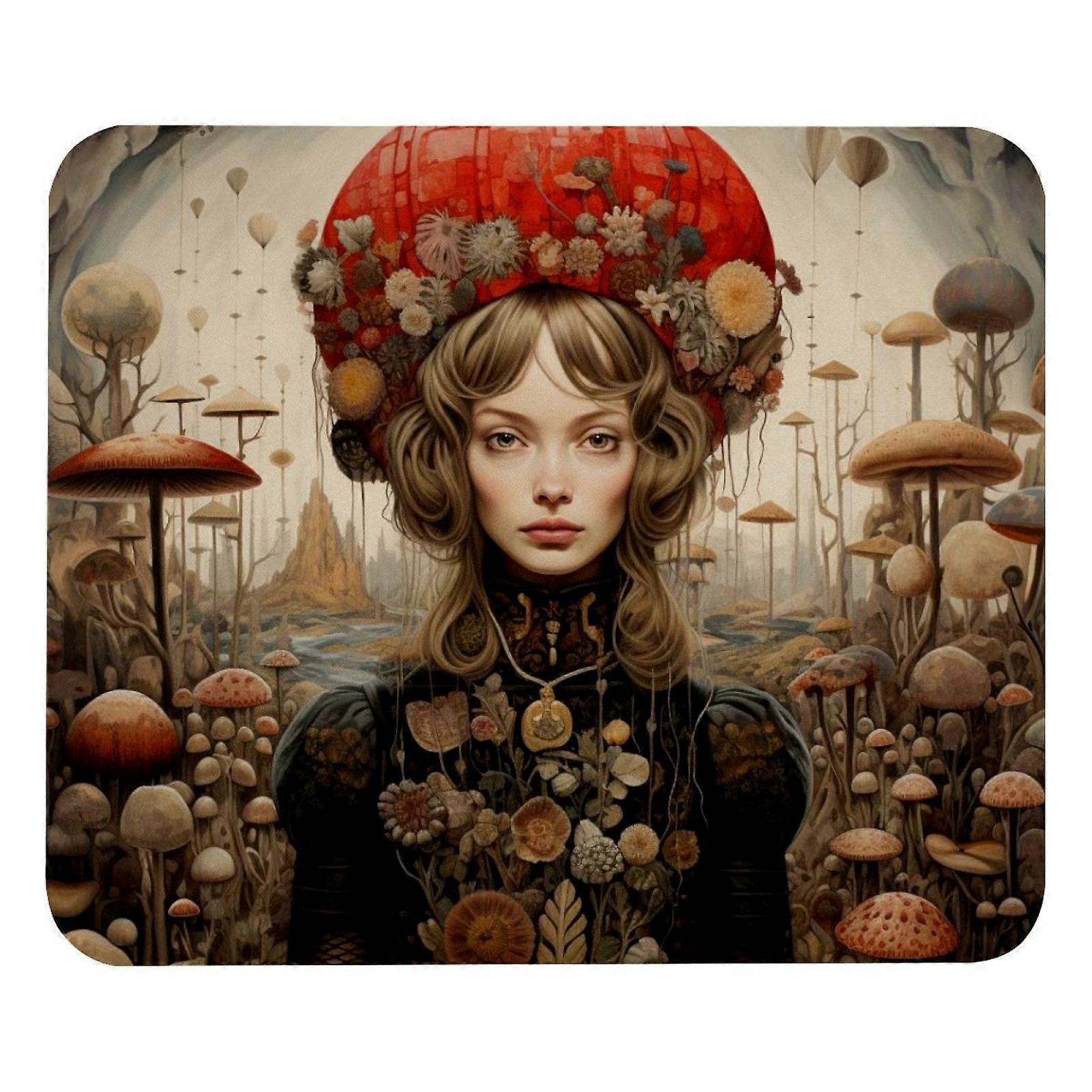 Square Mouse Pad, Non-Slip Rubber Base Computer Mousepad for Office Laptop - Bohemian Girl