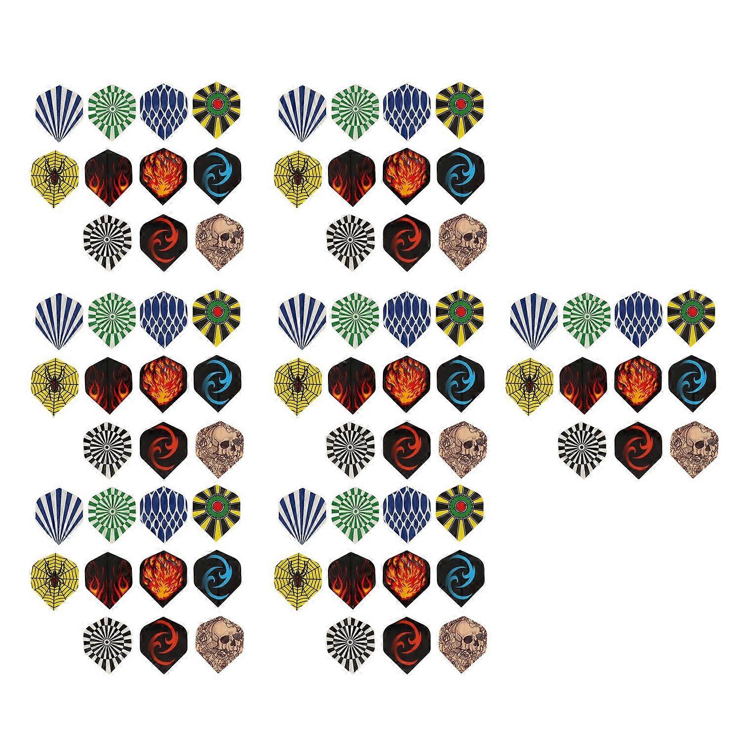 77Pcs Dart Flights Durable PET Replacement Feather Tail Wings for Steel Tip Soft Tip Darts