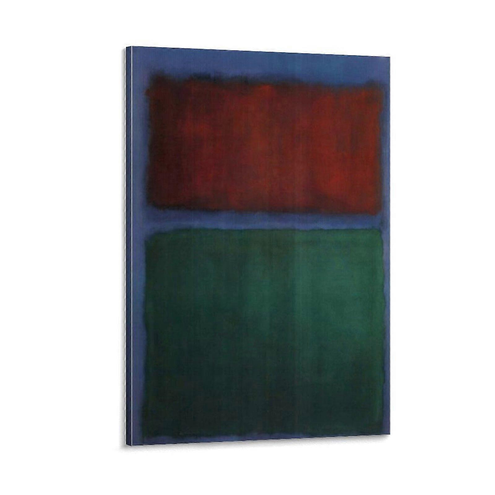 Maa ja vihreä 1955, Mark Rothko, canvas-juliste, seinätaide, taulut, ripustettavat valokuvat, lahjakoristeet, kotijulisteet, taideteokset, 12 x 18 tuumaa (30 x 45 cm)