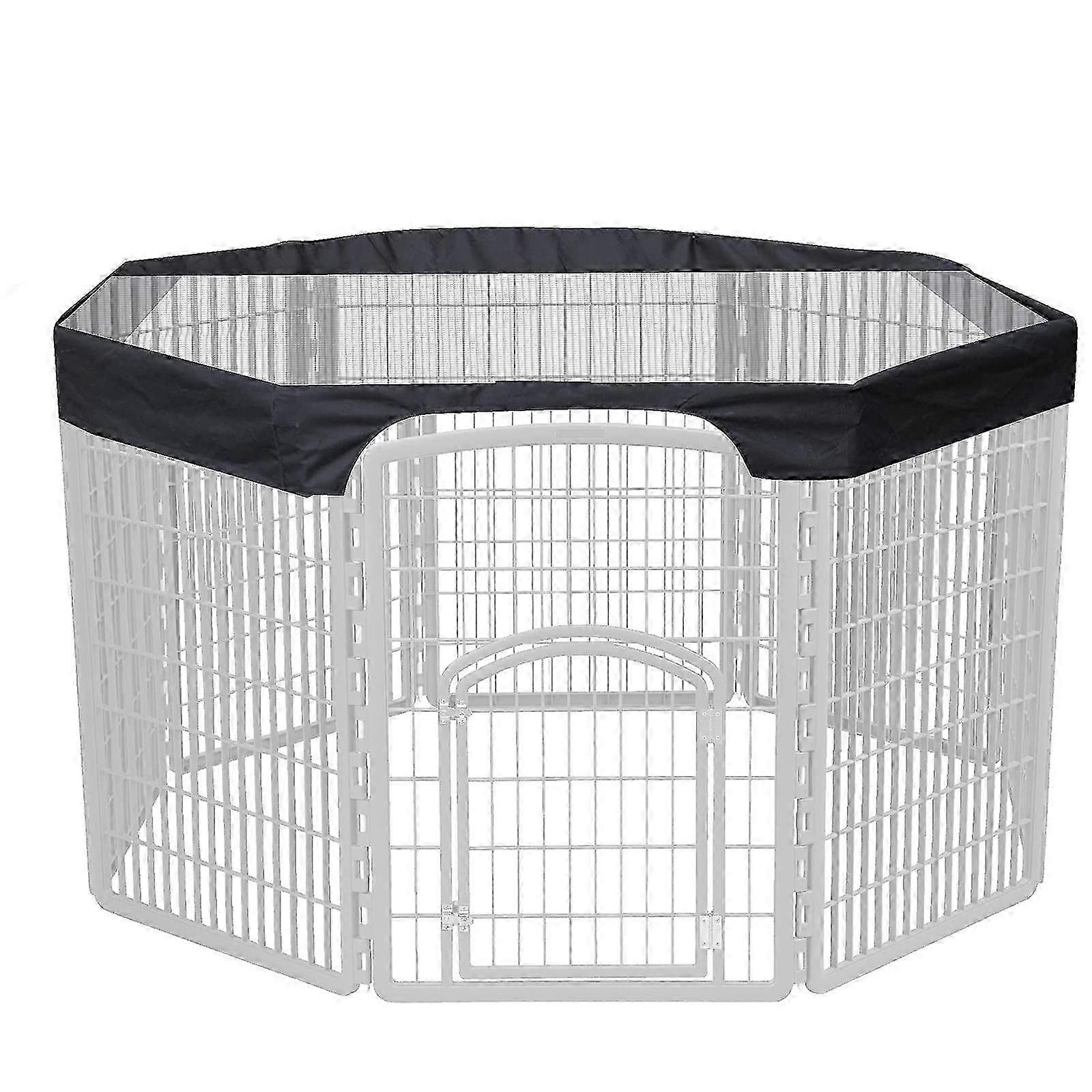 24 Inch Pet Enclosure Cover, 8 Panels, Sun Protection, Shade Cover, Easy Installation, Useful, with Mesh Design, Safe to Use for Dog Enclosures