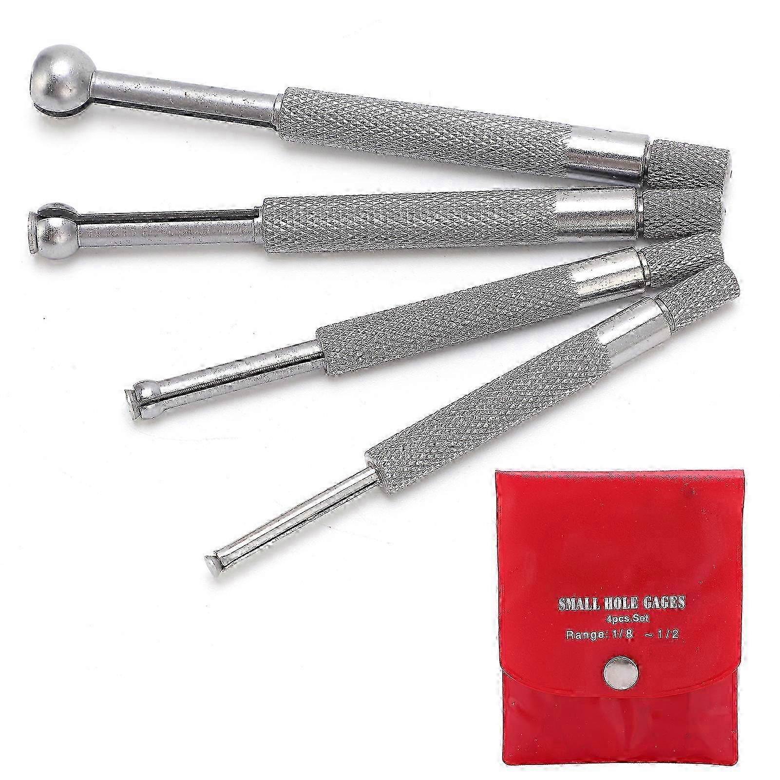 Optimized Telescopic Ball Gauge Bore Gauge Set - 4PCS, 3-13mm for Precision Hole Slit Measurement