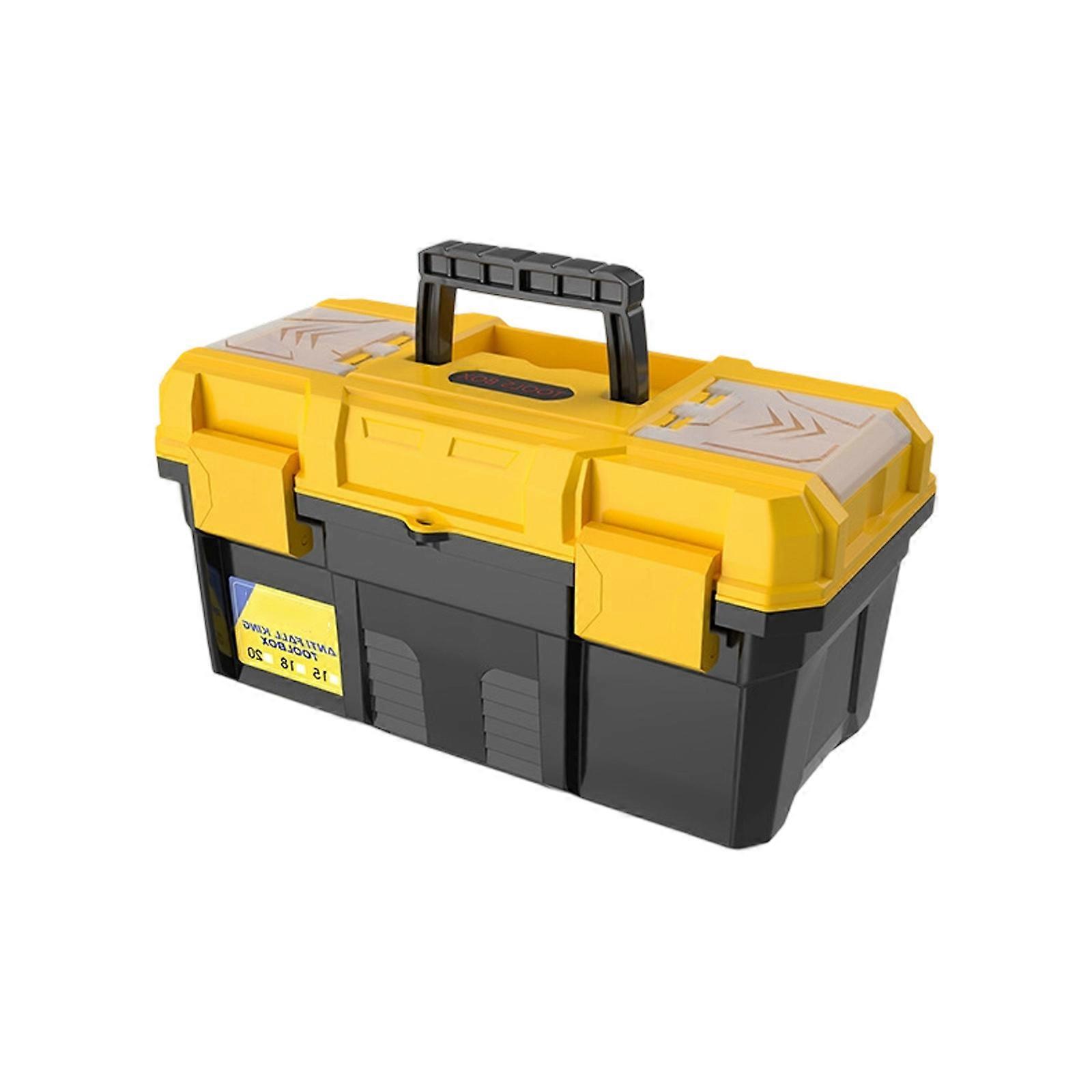 Portable Tool Case With Thickened ABS Component Multiple Compartments For Tools Organization Multicolor