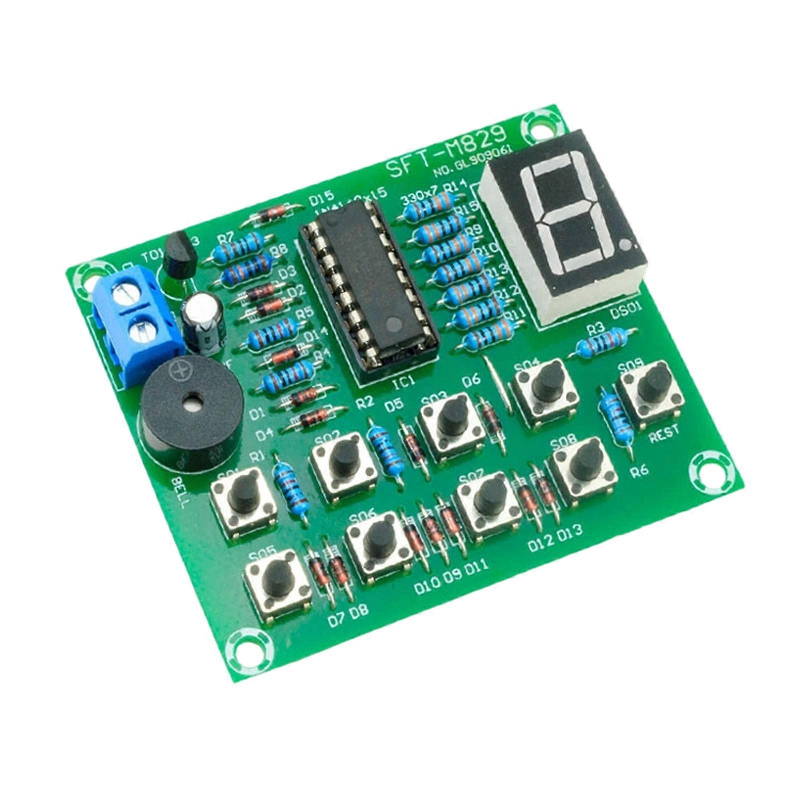 CD4511 8 Channel Programmable Timer Electronic Kit for Practicing Welding Circuit Board Training Equipment Digital Multicolor