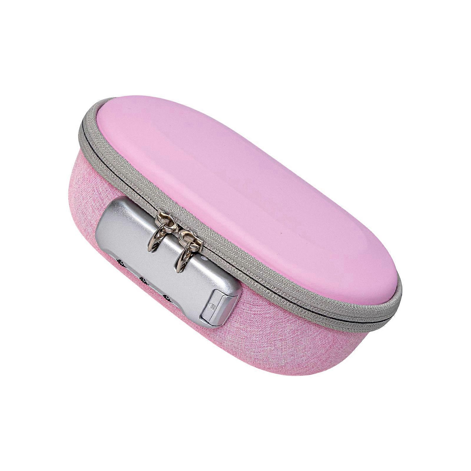 Travel Friendly Security Storage Box with Combination Locks Waterproof Case Small Lockable Pouch Large for Valuables  Pink