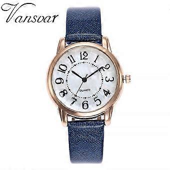 Floleo Clearance vansvar Damen Casual Quarz Lederarmband Newv Armband Analog Armbanduhr
