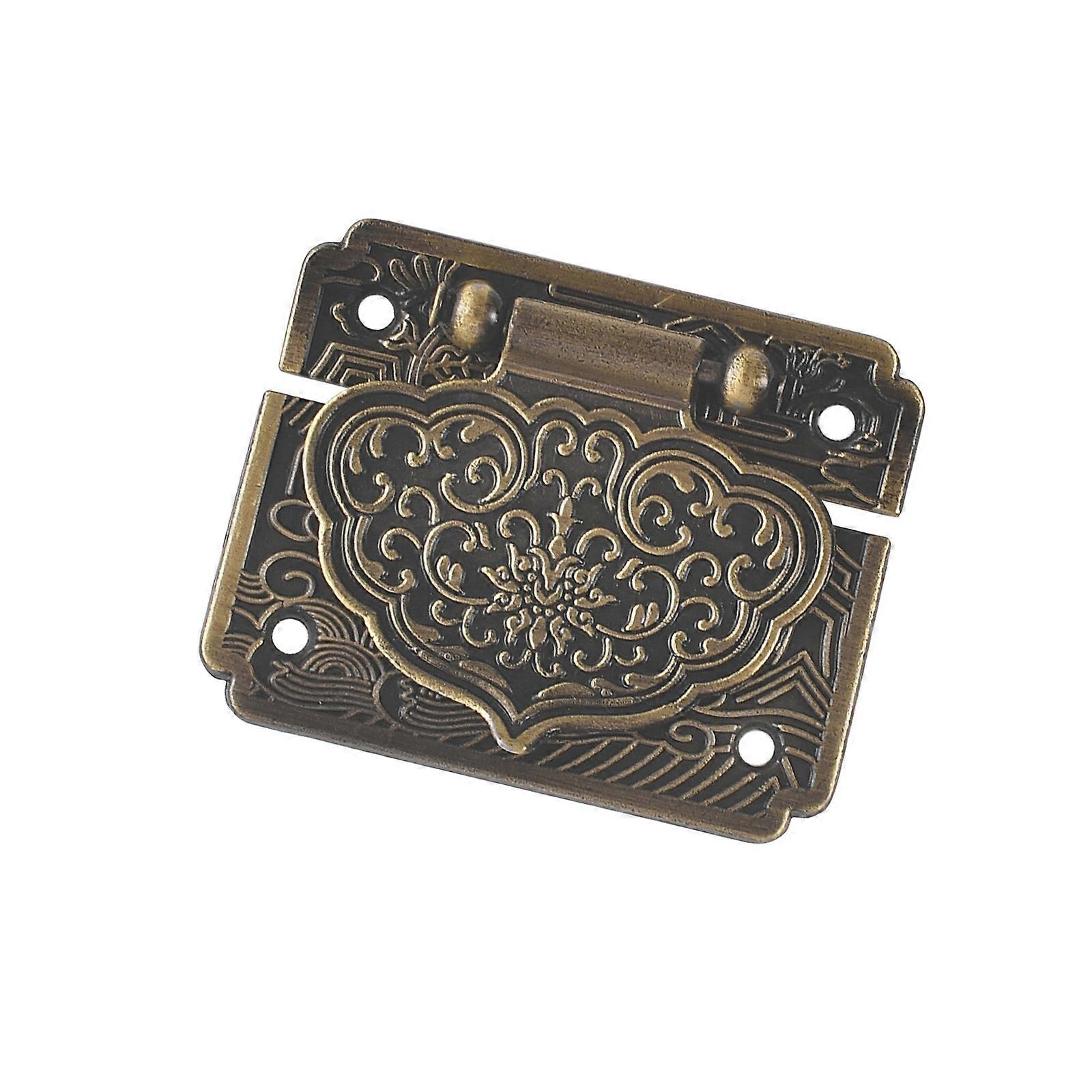 Antique Case Latches Replacement Zincs Alloy Padlocks Latches Hasp Buckle Decorative Fastener Locking Mechanism Easy to Use Multicolor