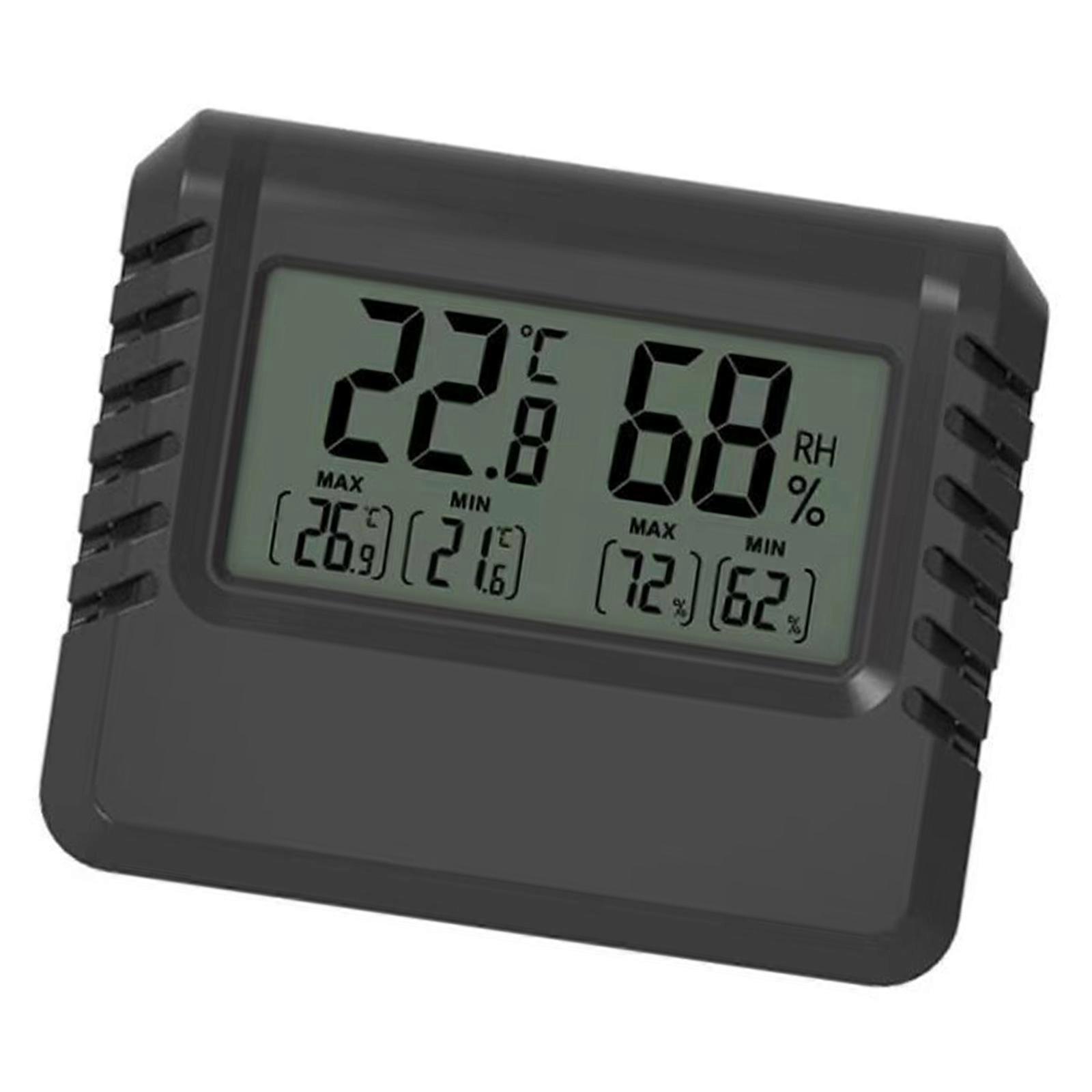 High Accuracy Digital Temperature Humidity Meter Wall Mount LCDs Display With Magnetic Backing For Home Office Use Multicolor