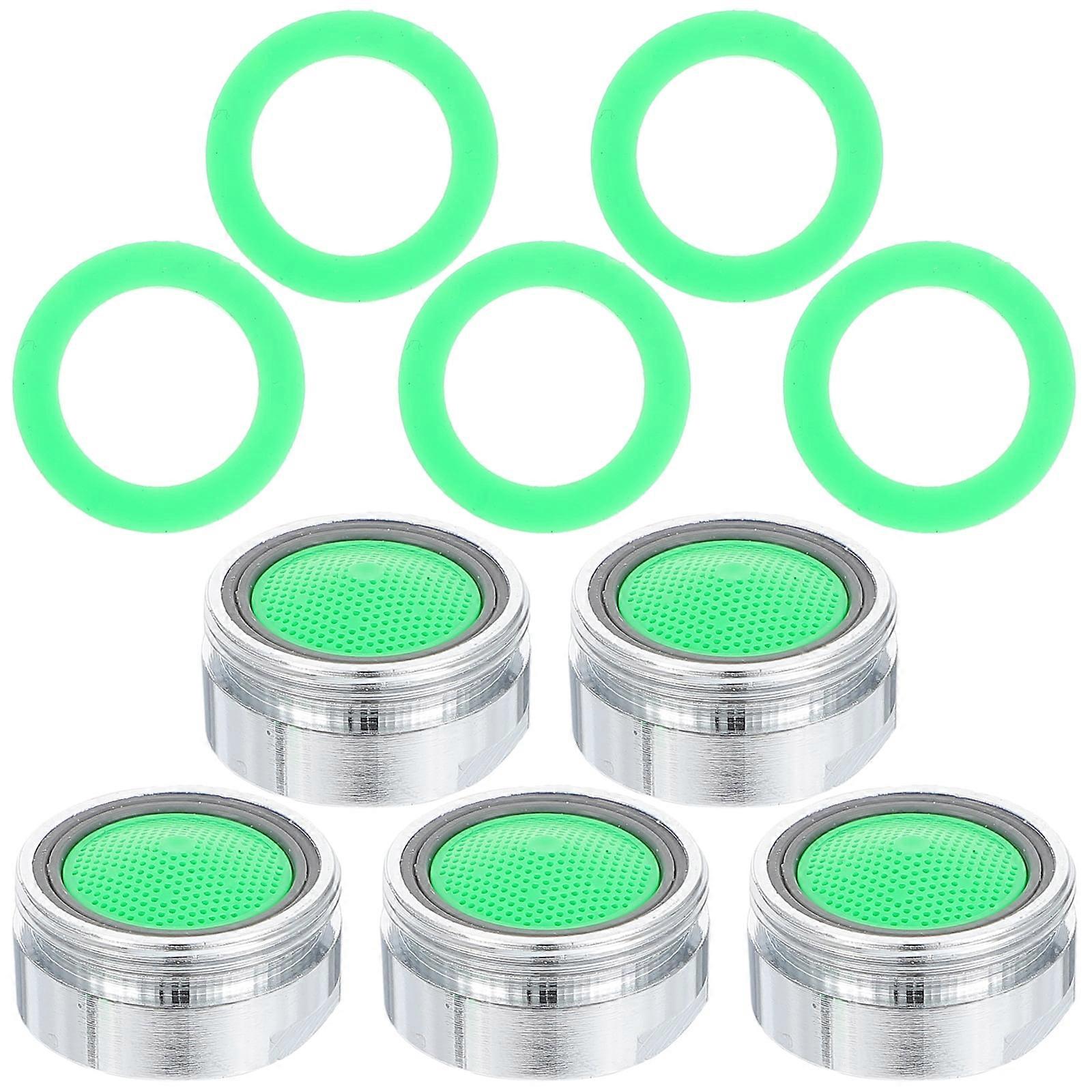 Faucet Aerator Water Saving Flow Restrictor Sink Nozzle 5 Pcs Thread Plastic Copper Filter Strainer