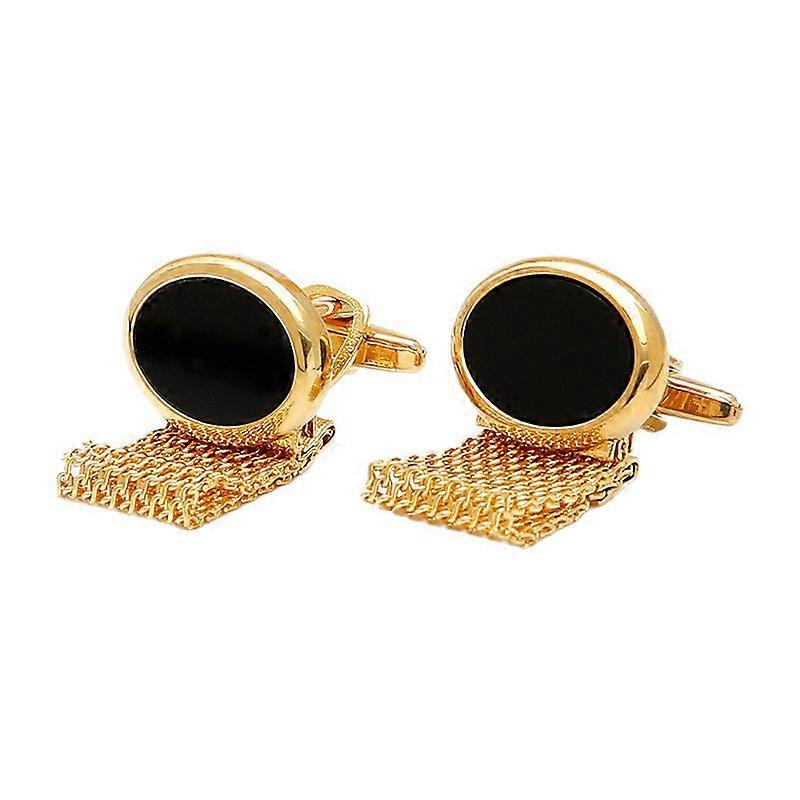 Quick Release Oval Chain Cufflinks Copper For Hassle Daily Use Multicolor