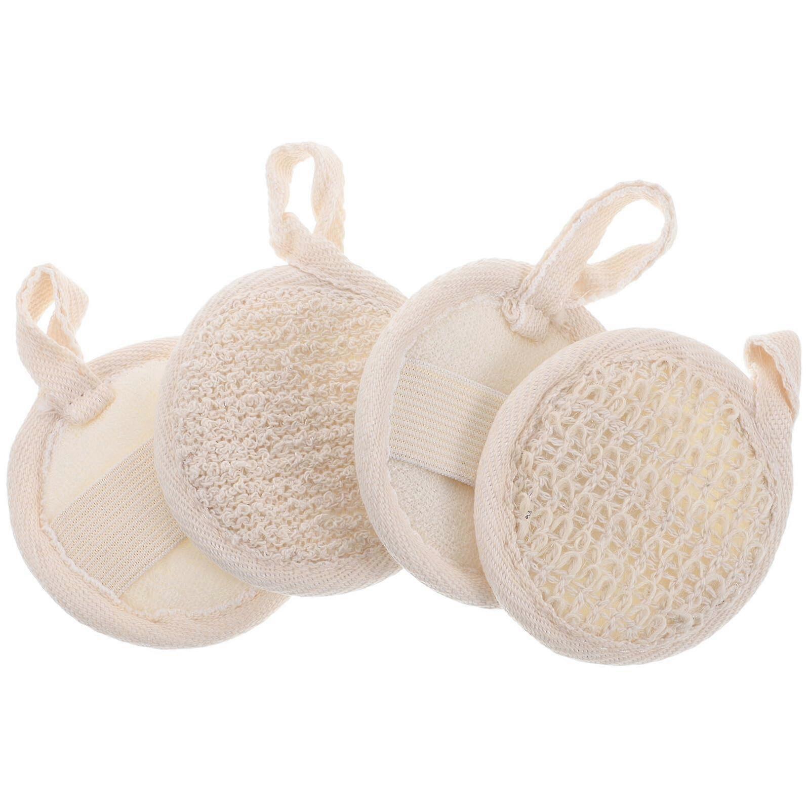 Natural Loofah Bath Sponge Exfoliating Body Scrubber with Hanging Loop for Shower and Spa