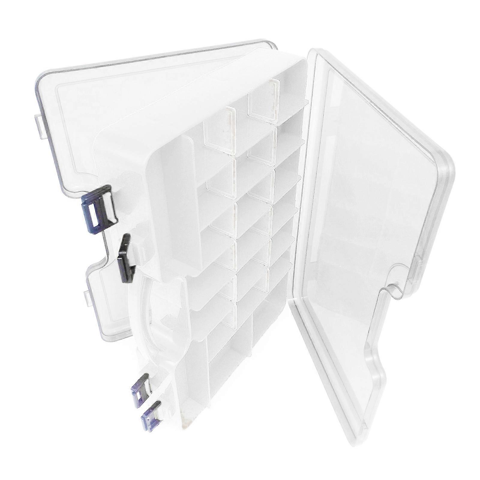 דו צדדי דיג ציוד קופסא פלסטיק דיג פתיונות קופסת דיג אביזר אחסון מיכל קל לשימוש שקוף