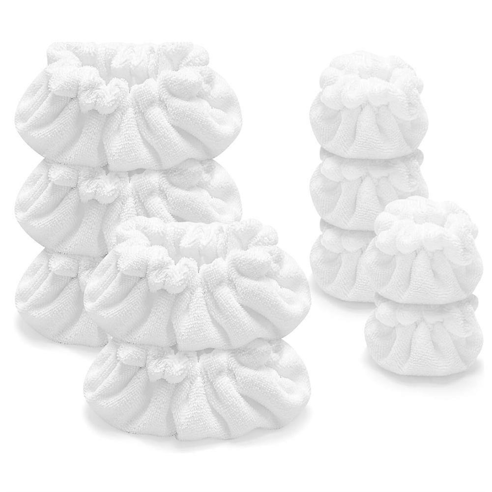 10 Pack Steam Mop Pads for Steam Cleaner Etc, 5 Pack Large Rectangle Bonnets + 5 Pack Small Triangle Bonnets