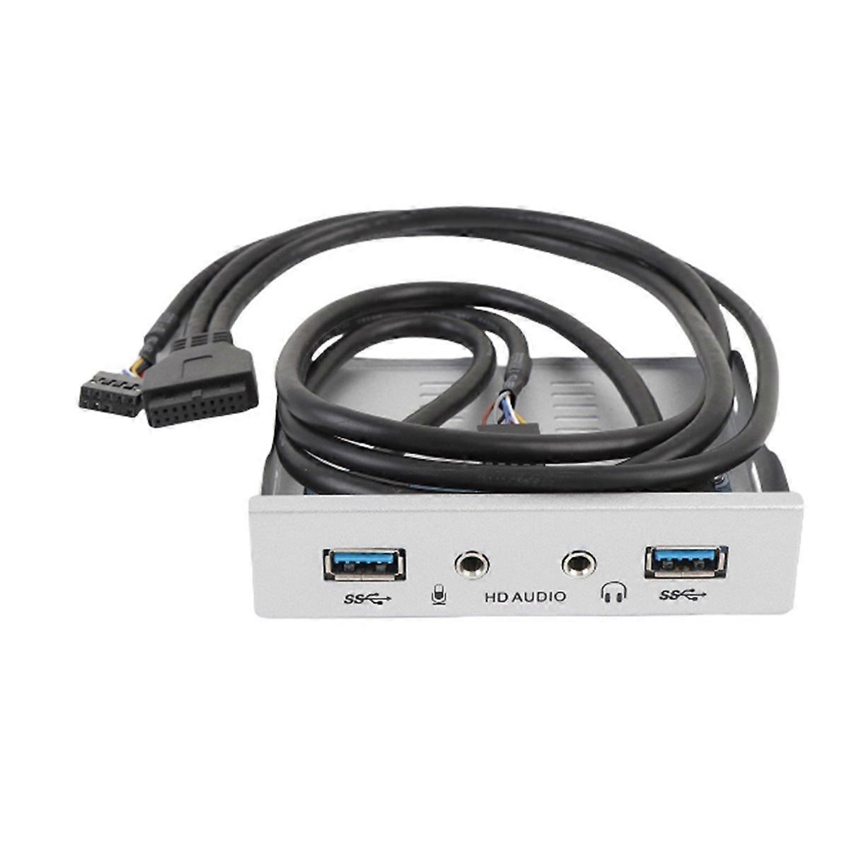 USB 3.0 Front Panel Fast Data Transfer Floppy Bay Drive Front Panel 3.5 Inch HD Sound Interface Easy