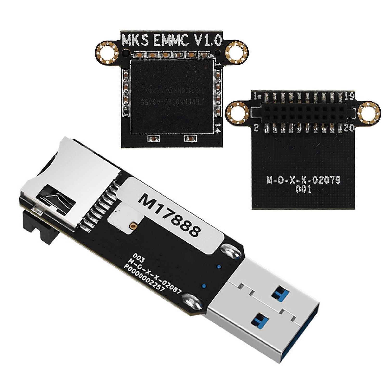 EMMC Adapter V2 USB3.0 Card Reader for Fast Speed Data Transfer and 32GB Memory Expansion For Various Models Multicolor