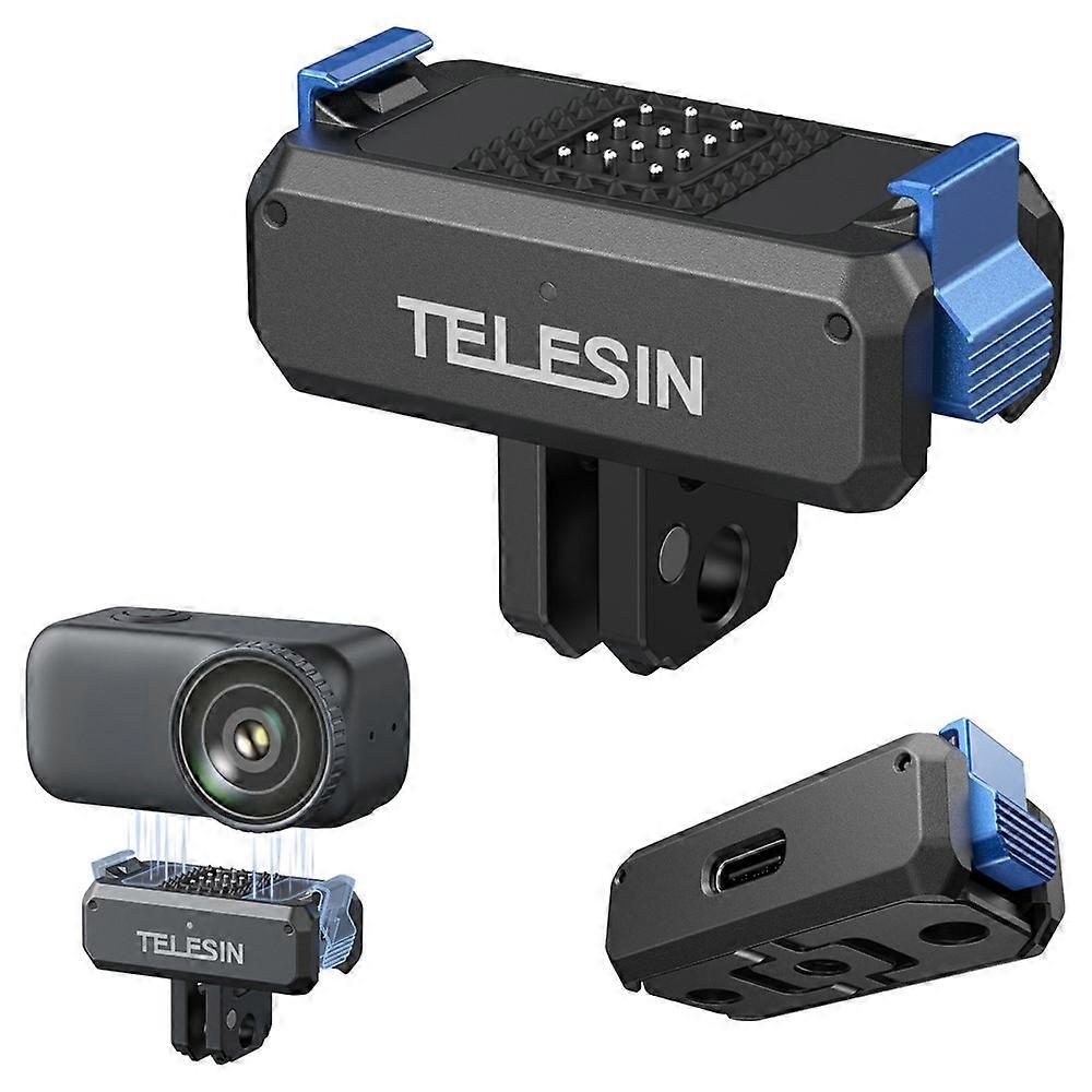 TELESIN S7-JBK-17-TDJ Compatible For DJI Osmo Nano Action Camera Magnetic Quick Release Charging Adapter Mount Base