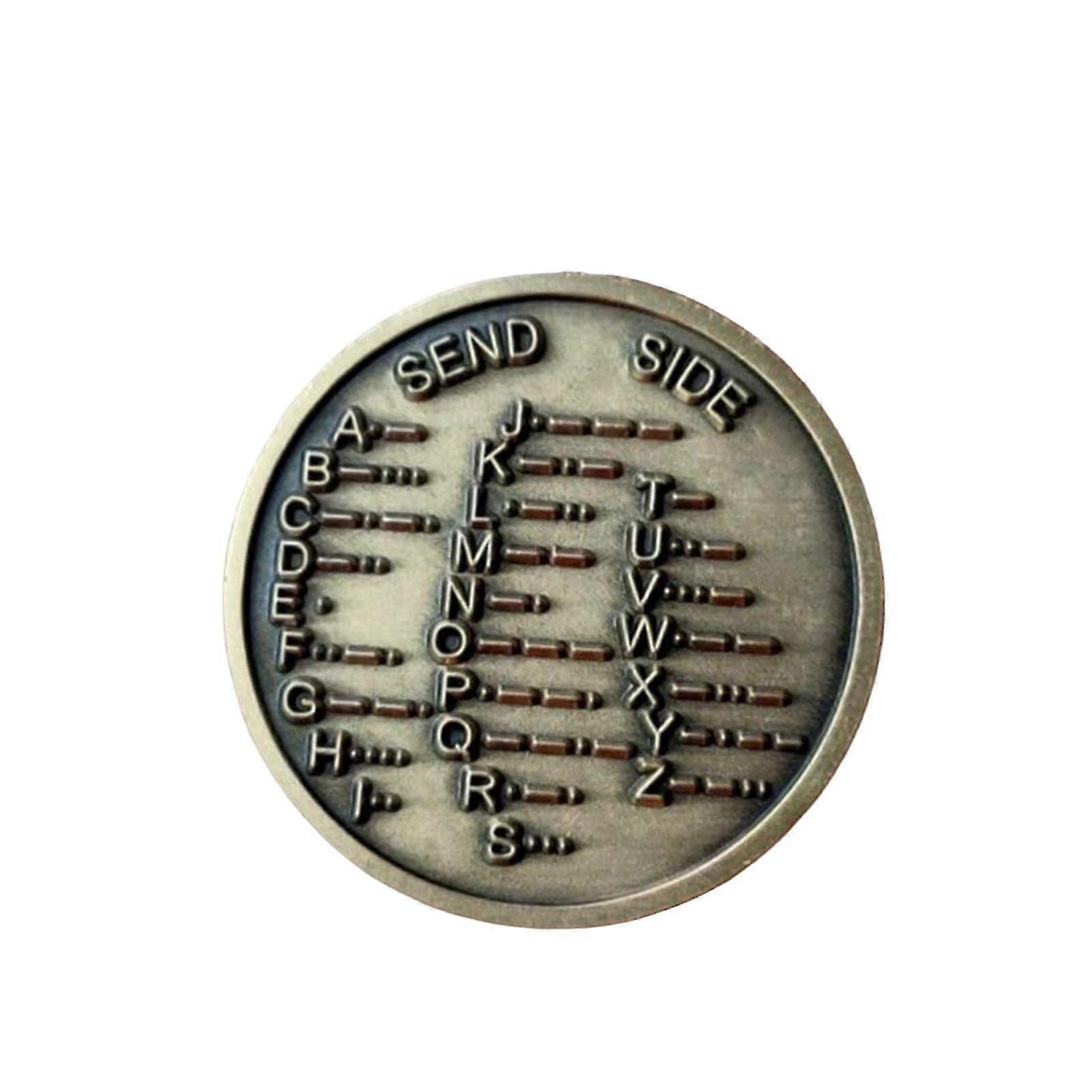 Morse Code Commemorative Coins Morse Code Training Coin for Novice Radio Enthusiasts & Fan Training Coin