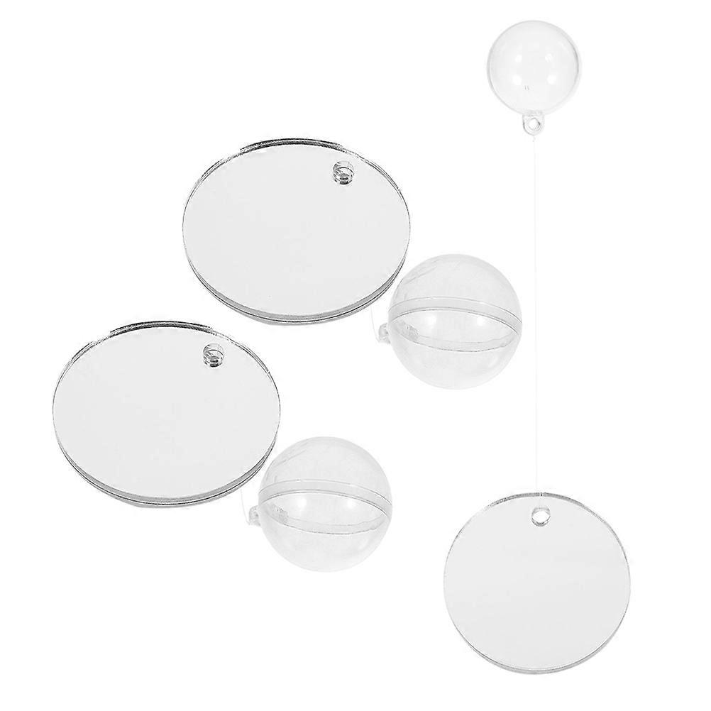 3Pcs Betta Fish Mirror for Exercise Floating Ball Acrylic Tank Attachment