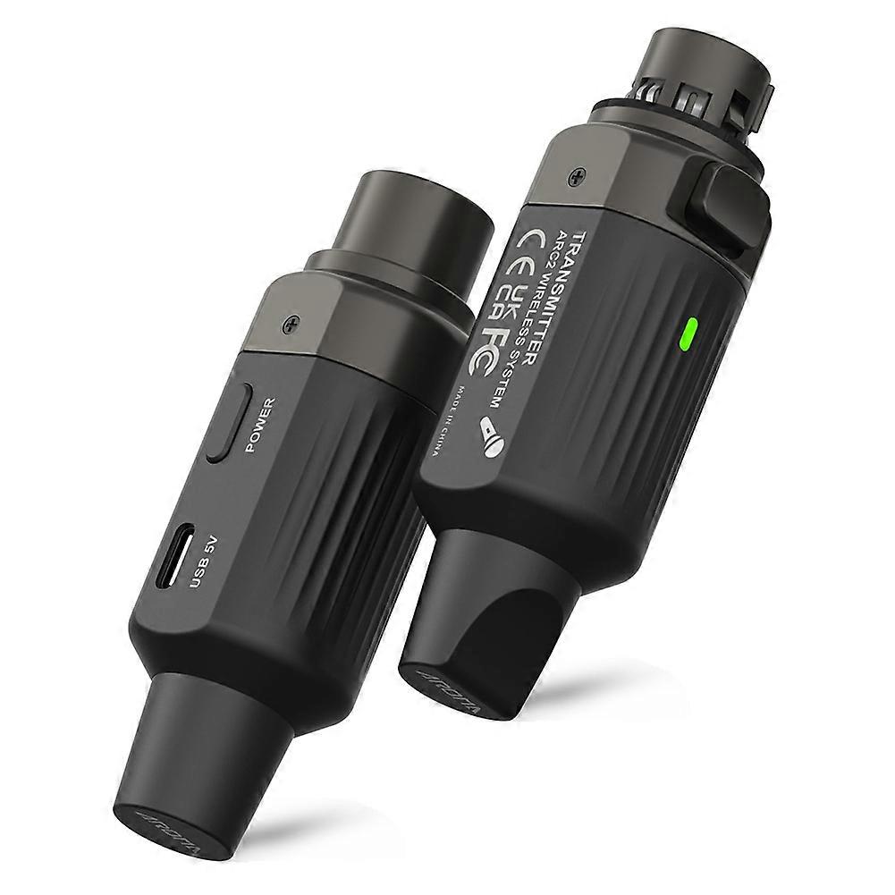 AROMA ARC2 Wireless Microphone System XLR Microphone Transmitter Receiver for Dynamic/Harmonic Mics/PA/Mixer/DSLR Camera