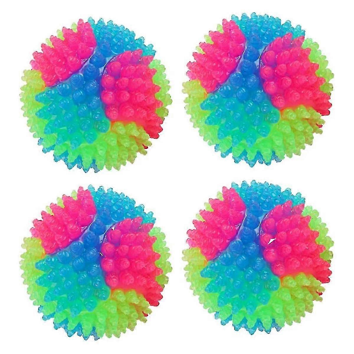 Light Pointed Dog Ball Luminous PET Pointed Ball LED Flashing Elastic PET Ball Grinding Ball Interactive PET Toy 25-26