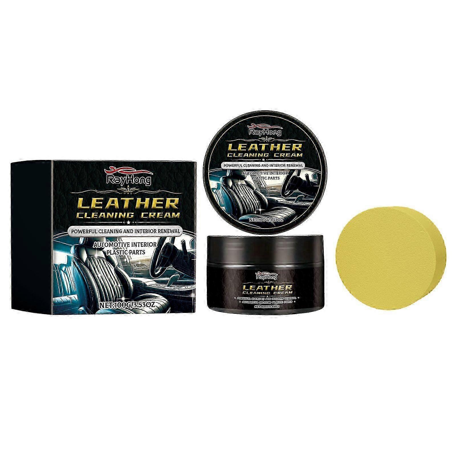 Premium Leather Cleaning Cream for Car Seats & Sofas | Deep Clean, Restore & Protect Leather Finish | Gentle, Easy-to-Use Formula with Beeswax & Miner