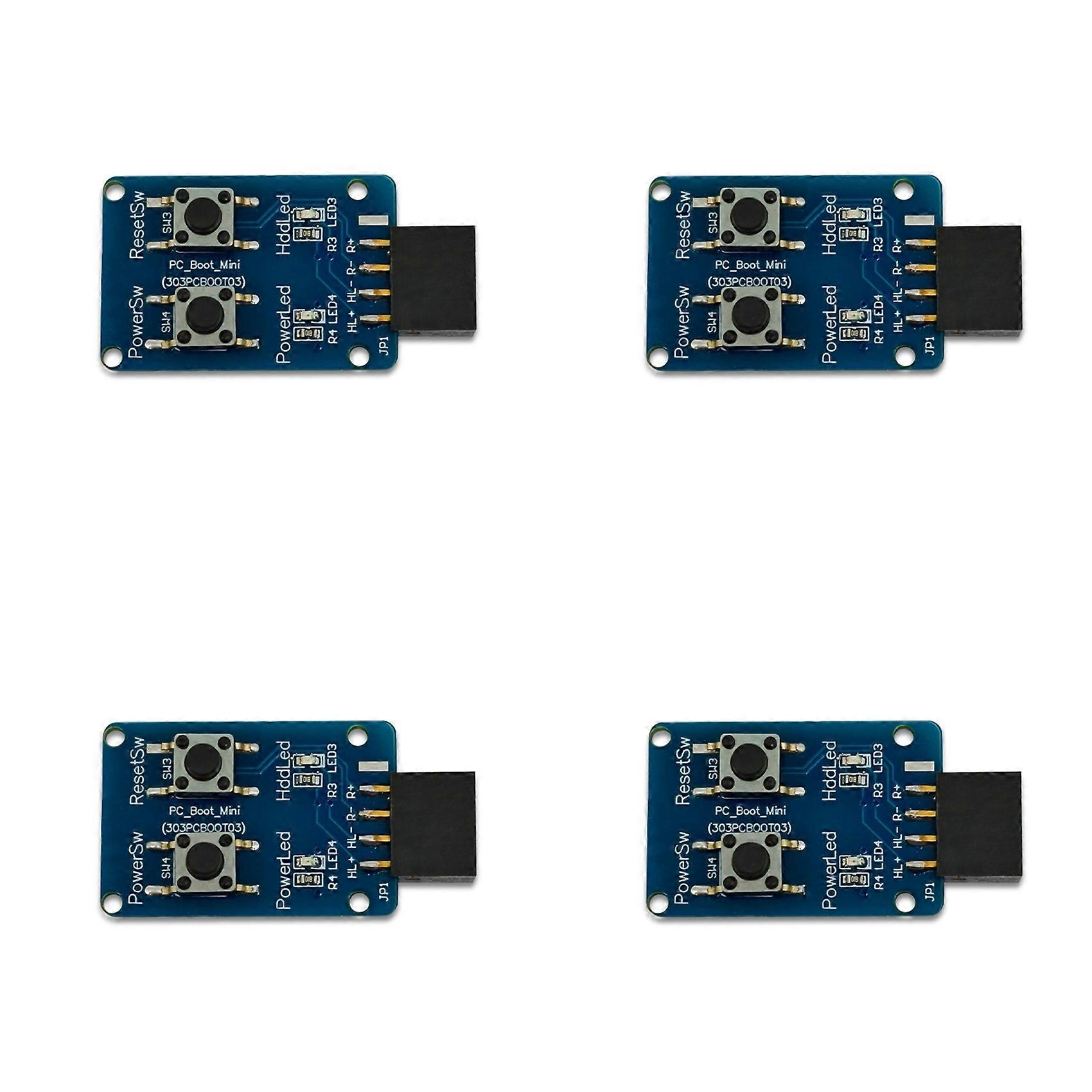 4X PC-Boot-Mini Motherboard Boot Test Board 9 Pin PC on/Off Button for PC Motherboard