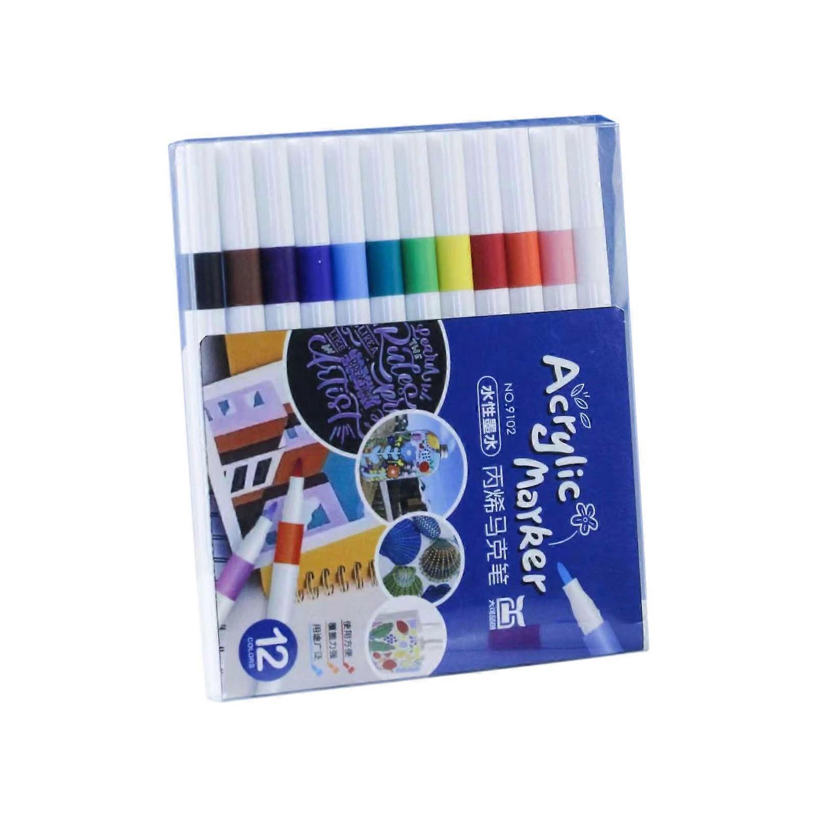 YiFudd Water-based Acrylic Marker Set Student Multi-colored Acrylic Paint Pen Hand-painted DIY Color Marker 15ml
