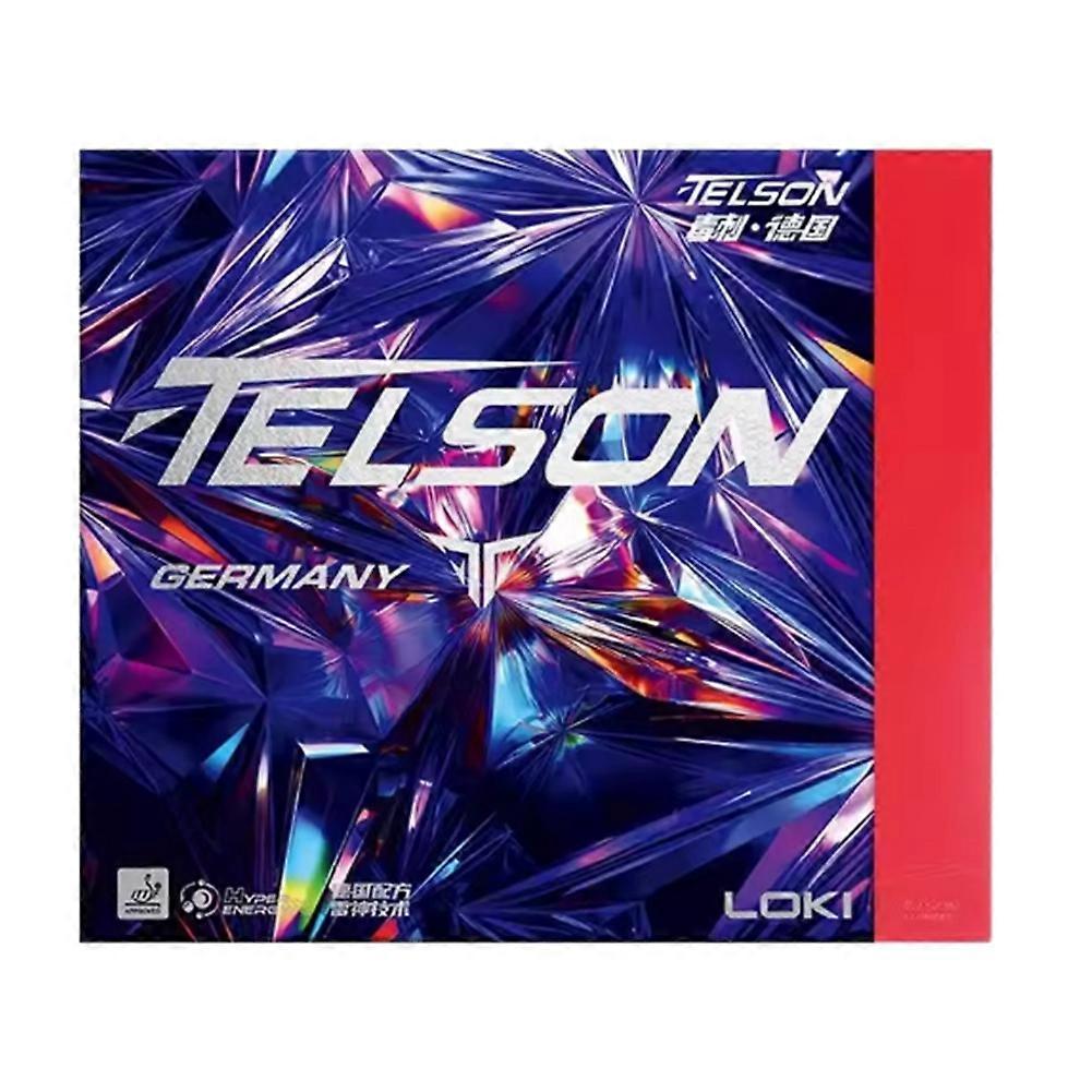 LOKI TELSON GERMANY Table Tennis Rubber Non-Sticky Ping Pong Top Sheet with Pre-Tuned Kunlun Sponge Red 475