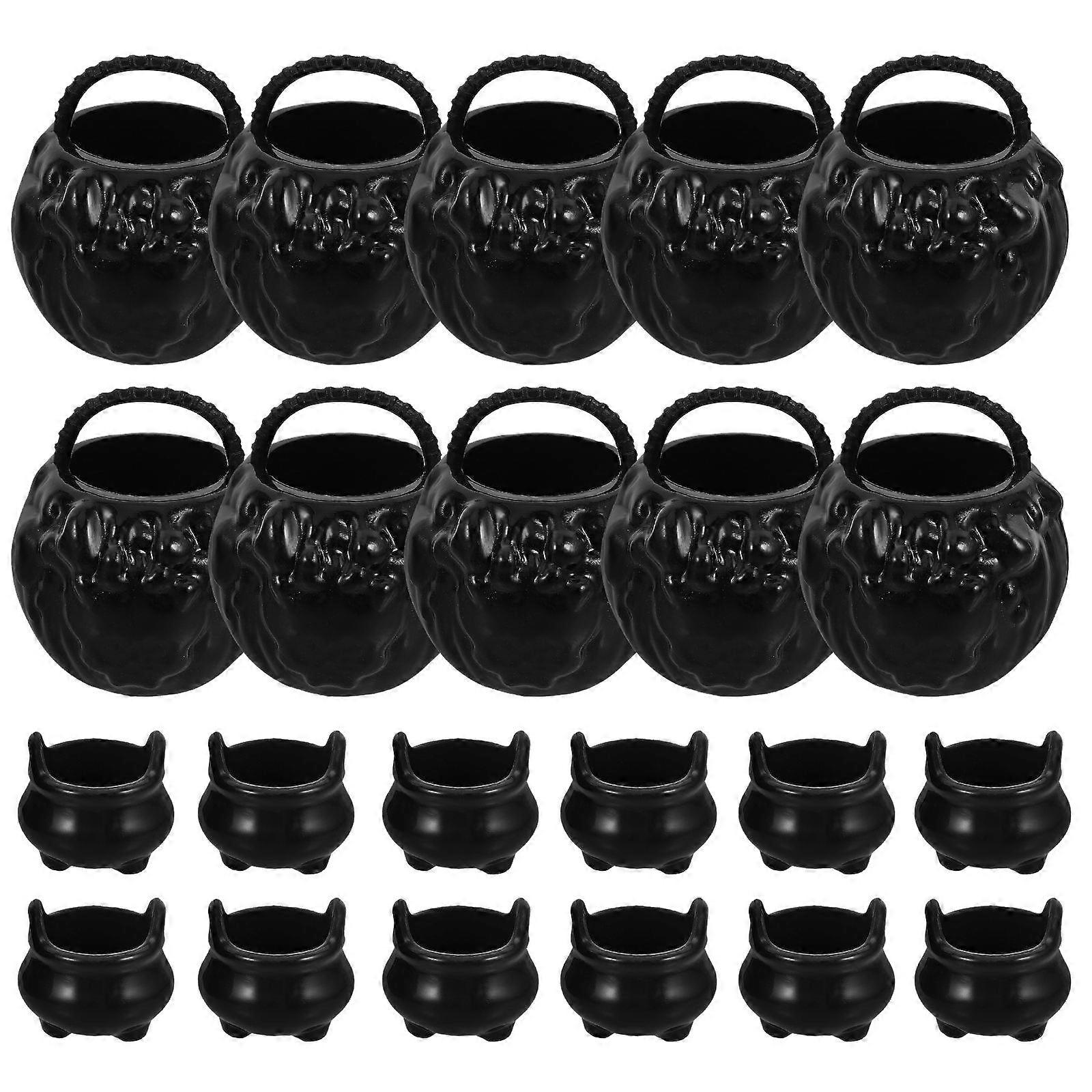 Halloween Mini Cauldron Kettles Witch Buckets for Party Decor 1Set