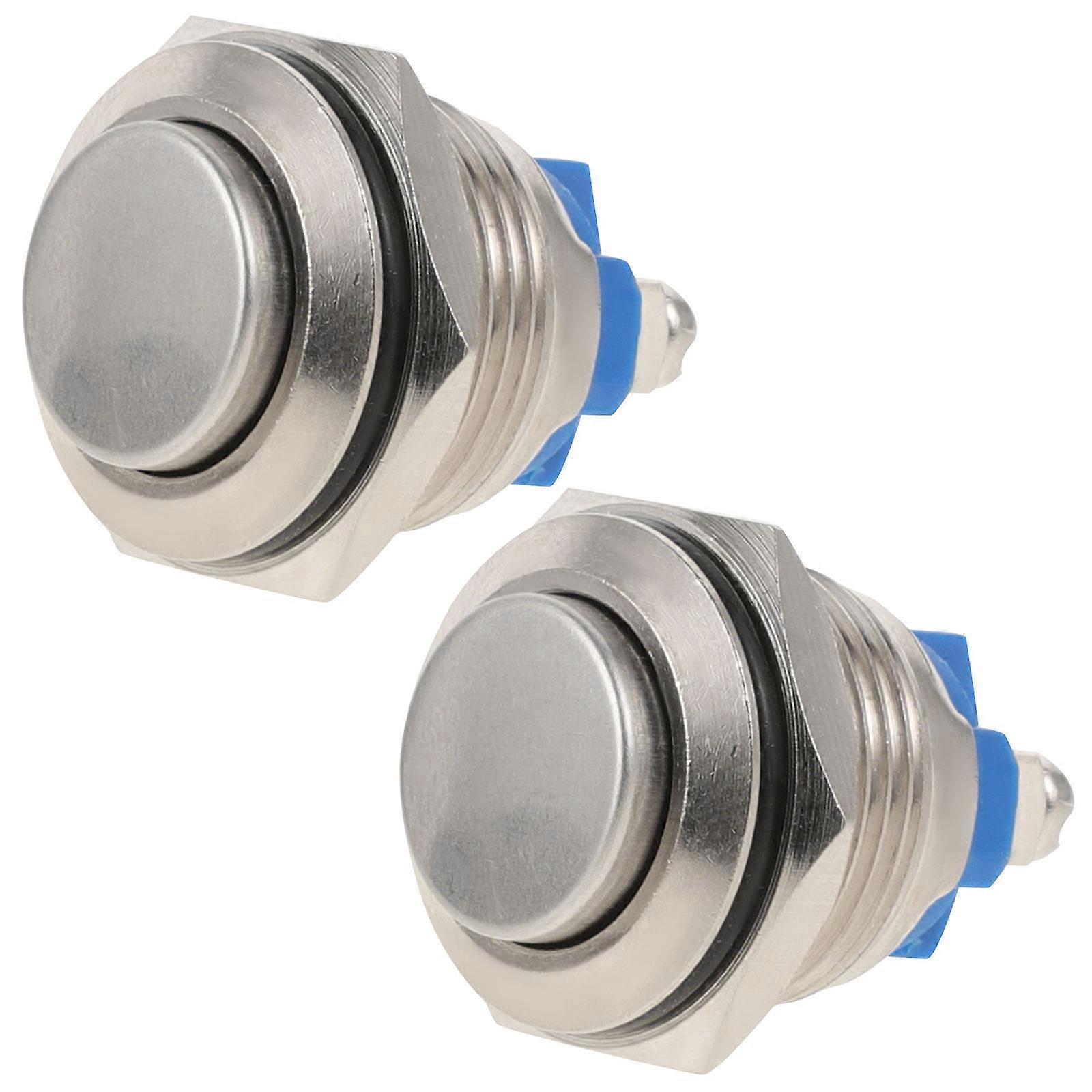 2pcs Round Doorbell Button Lighted Panel Mount Push Button Chime Supply