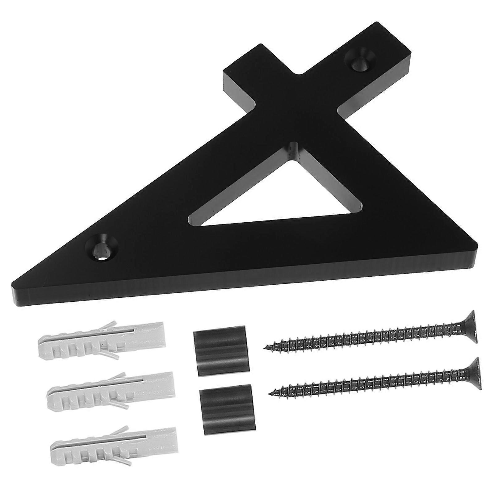 Rectangular Black Address Marking Number 4 For Business Outdoor Garden Mailbox 1Pcs