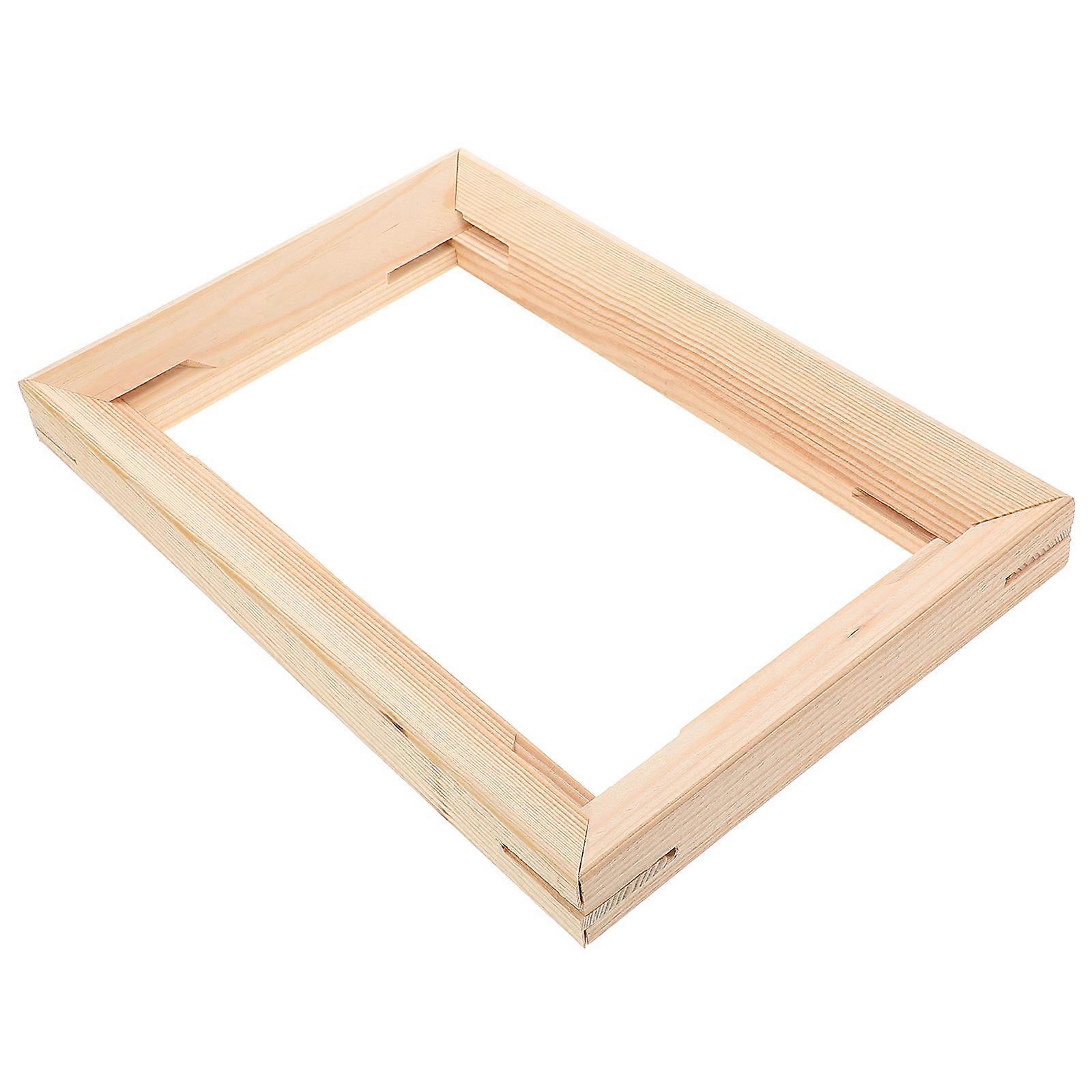 Art Support Frame Sturdy Wooden Canvas Frame Diy Enthusiasts Thickened Design Mortise and Tenon Joint 1Set