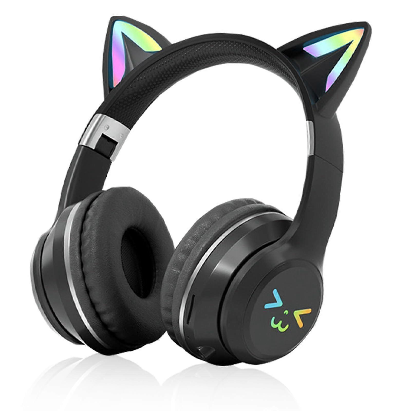 Kids Bluetooth Headphones With LED Lights, 85dBA Safe Volume, 48Hour Play Time, Bluetooth 5.0 TypeC Fast Charging, For iPad Tablets